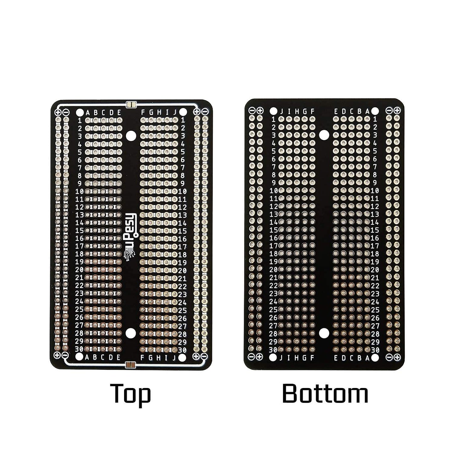 apercu des breadboards soudables d'upesy