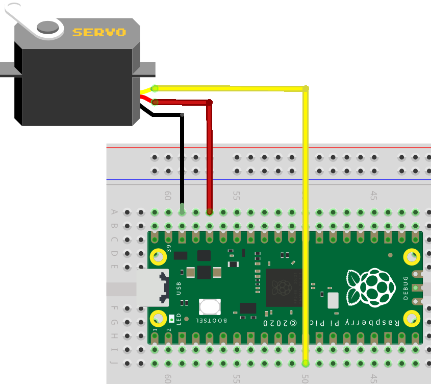 SG90 Pi Pico Servo Wiring