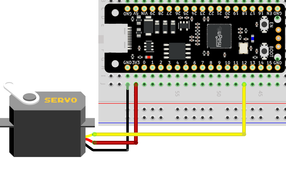 SG90 and RP2040 Servo Wiring