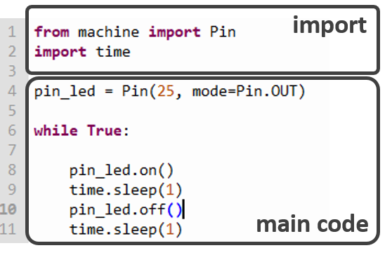 script de structure MicroPython