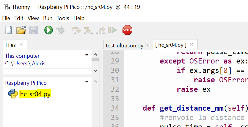 distance ultrason hcsr04 µpython pico