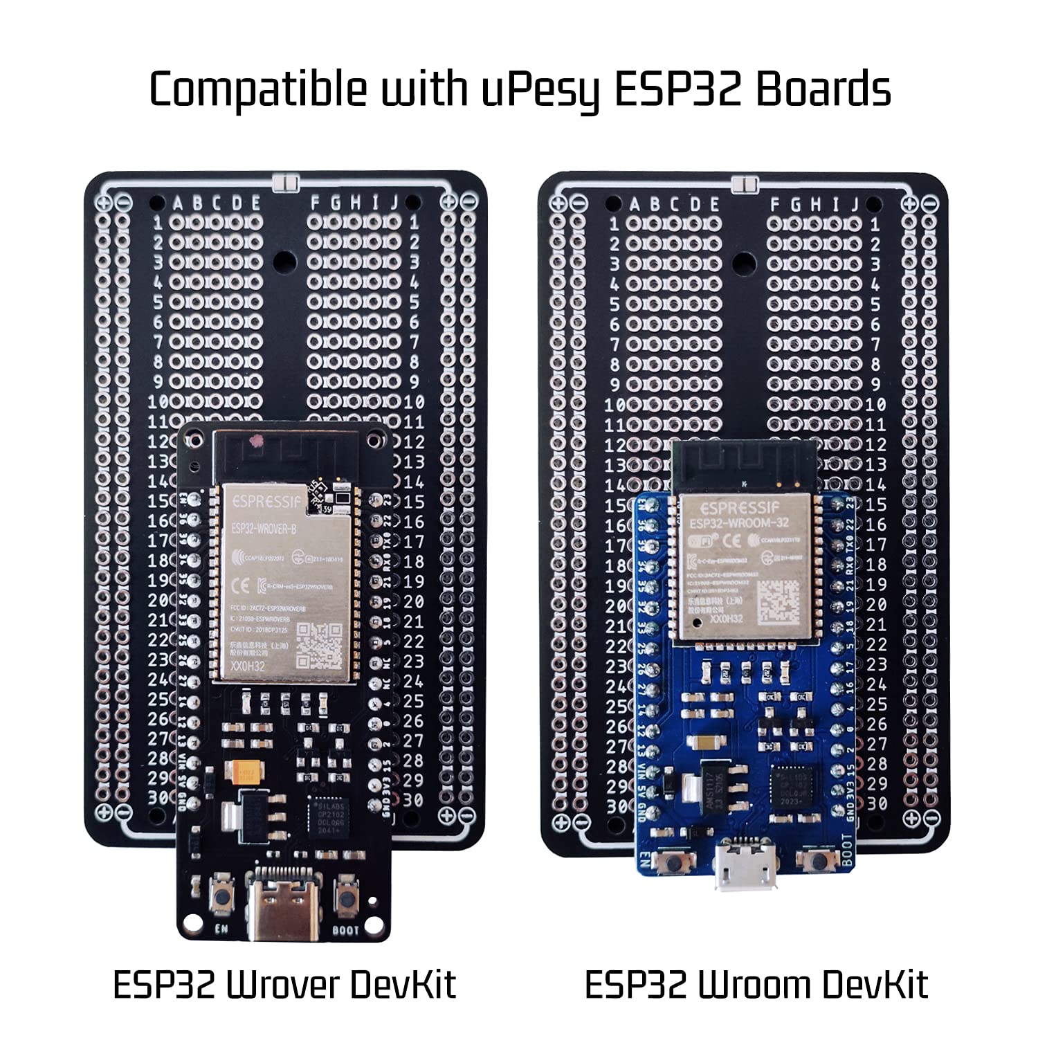 les cartes esp32 d'upesy sont compatibles avec les cartes de prototypages upesy